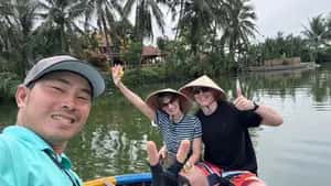 Memorable coconut boat Hoi An trip with beautiful river and palm forest scenery