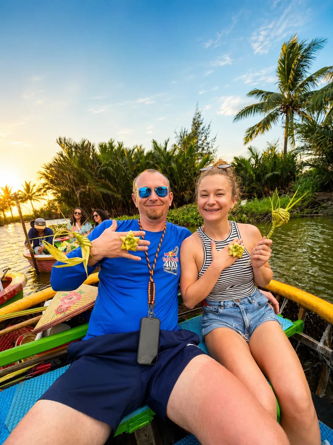 Basket Boat Ride in Coconut Boat Hoi An tour with local guide